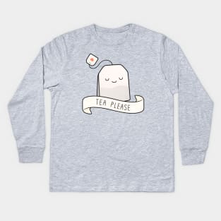 Tea Please Kids Long Sleeve T-Shirt